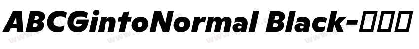 ABCGintoNormal Black字体转换